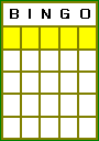 Bingo Straight Line Across Pattern