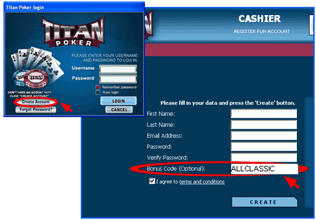 Titan Poker Redeem Coupon / Bonus Code