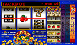 CashSplash 3 reel (1 line) progressive jackpot