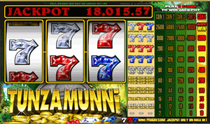 Tunzamunni 1 line Progressive Jackpot