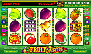 Fruit-Fiesta-5-Reel 15 Lines Progressive Jackpot