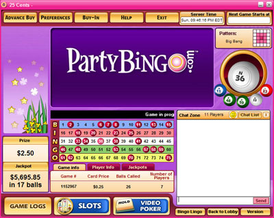 Party Bingo Screen Shot
