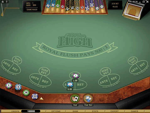 Microgaming Gold series of table games: Multi-Hand Hold'em High Poker