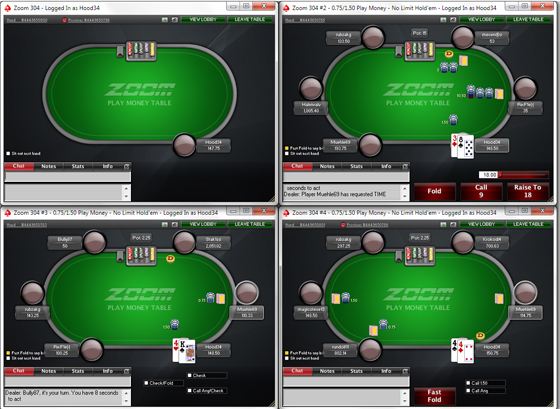 Zoom Poker Multi tabling 