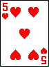 Online Casino War Red 5 Heart